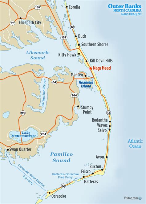 Nags Head North Carolina Boardwalk Map